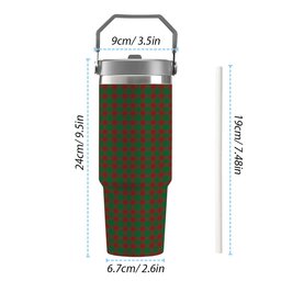 ScotsTee Shop Scottish Donachie Tartan Flip Straw Tumbler 20oz 30oz