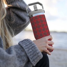 ScotsTee Shop Scottish Dalzell Modern Tartan Flip Straw Tumbler 20oz 30oz