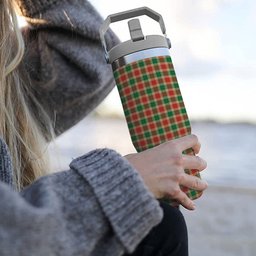 ScotsTee Shop Scottish Gibsone Ancient Tartan Flip Straw Tumbler 20oz 30oz