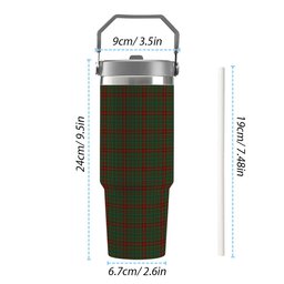 ScotsTee Shop Scottish Fulton Tartan Flip Straw Tumbler 20oz 30oz