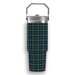 ScotsTee Shop Scottish Farquharson Ancient Tartan Flip Straw Tumbler 20oz 30oz