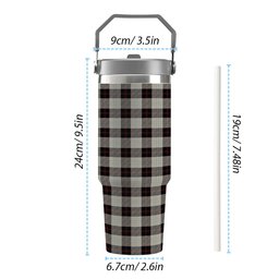 ScotsTee Shop Scottish Dunlop Hunting Modern Tartan Flip Straw Tumbler 20oz 30oz