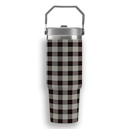 ScotsTee Shop Scottish Dunlop Hunting Modern Tartan Flip Straw Tumbler 20oz 30oz