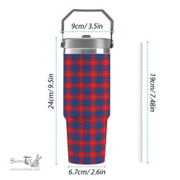ScotsTee Shop Scottish Galloway Red Tartan Flip Straw Tumbler 20oz 30oz