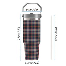 ScotsTee Shop Scottish Fraser Red Dress Tartan Flip Straw Tumbler 20oz 30oz