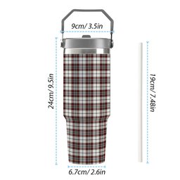 ScotsTee Shop Scottish Dunbar Plaid Ancient Tartan Flip Straw Tumbler 20oz 30oz