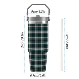 ScotsTee Shop Scottish Forbes Dress Modern Tartan Flip Straw Tumbler 20oz 30oz