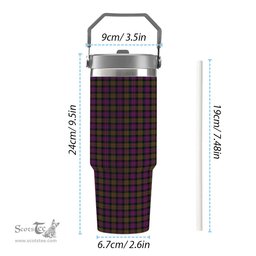 ScotsTee Shop Scottish Donald Modern Tartan Flip Straw Tumbler 20oz 30oz