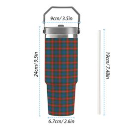 ScotsTee Shop Scottish Fraser of Lovat Ancient Tartan Flip Straw Tumbler 20oz 30oz