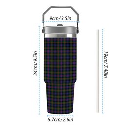 ScotsTee Shop Scottish Fleming Modern SC Tartan Flip Straw Tumbler 20oz 30oz