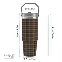 ScotsTee Shop Scottish Fergusson Weathered Tartan Flip Straw Tumbler 20oz 30oz