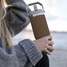 ScotsTee Shop Scottish Donald of Glencoe Ancient Tartan Flip Straw Tumbler 20oz 30oz