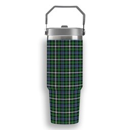 ScotsTee Shop Scottish Farquharson Dress Ancient Tartan Flip Straw Tumbler 20oz 30oz