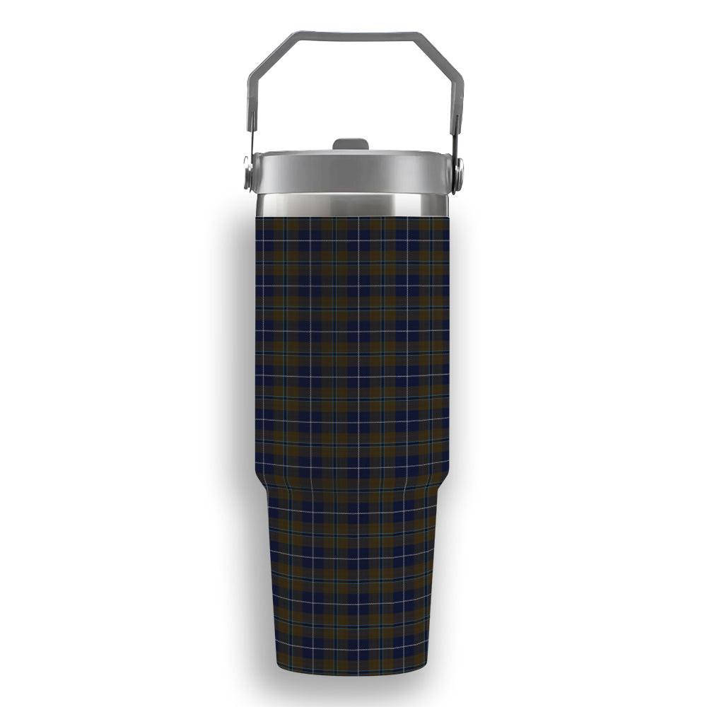 ScotsTee Shop Scottish Douglas Brown Tartan Flip Straw Tumbler 20oz 30oz