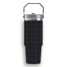 ScotsTee Shop Scottish Douglas Brown Tartan Flip Straw Tumbler 20oz 30oz