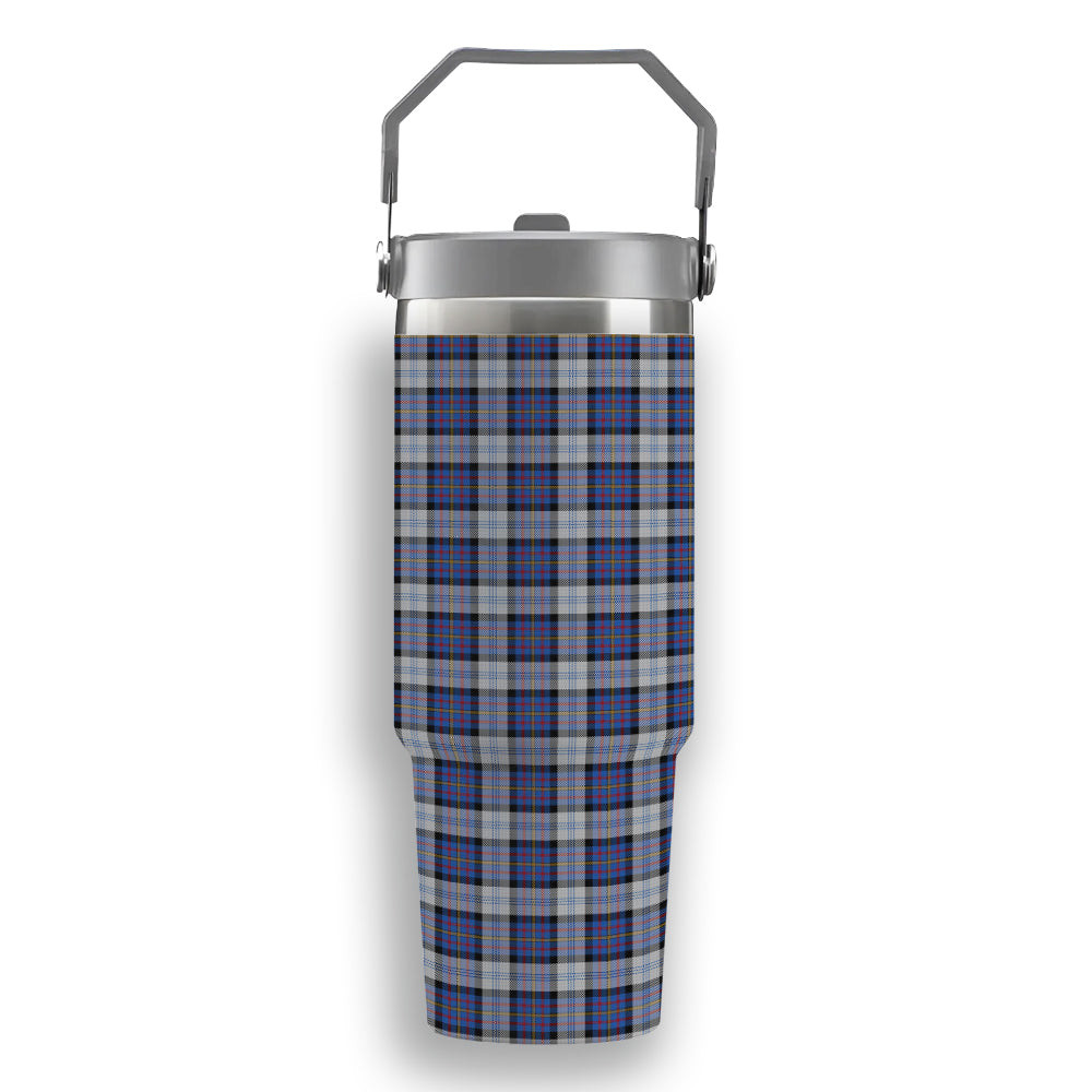 ScotsTee Shop Scottish Gillies Dress Blue Tartan Flip Straw Tumbler 20oz 30oz