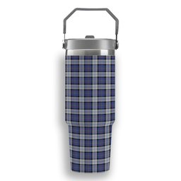 ScotsTee Shop Scottish Gillies Dress Blue Tartan Flip Straw Tumbler 20oz 30oz