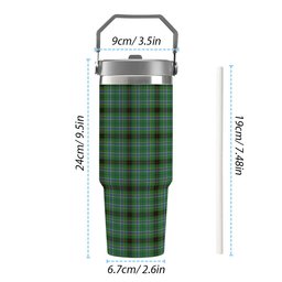 ScotsTee Shop Scottish Duncan of Sketraw Ancient Tartan Flip Straw Tumbler 20oz 30oz