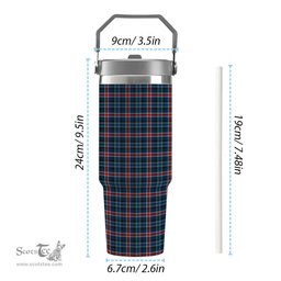 ScotsTee Shop Scottish Gandy of Myrton Tartan Flip Straw Tumbler 20oz 30oz