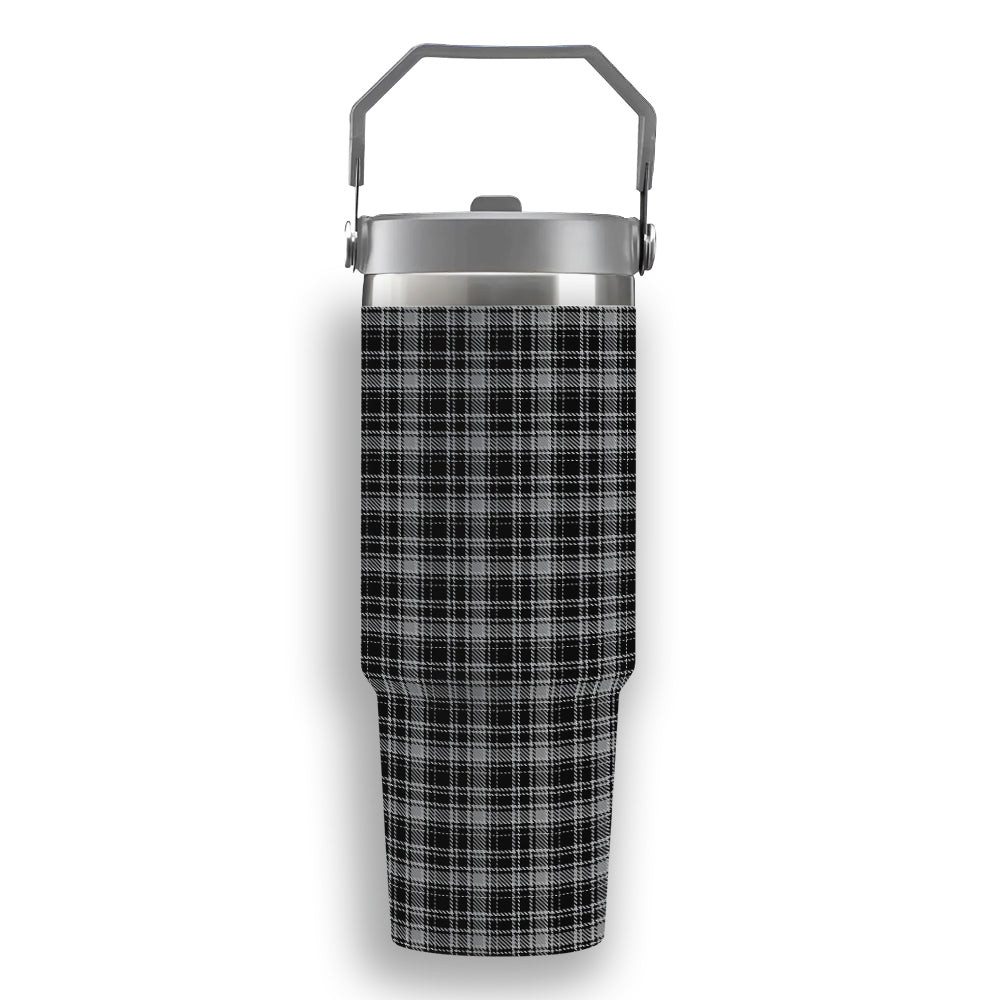 ScotsTee Shop Scottish Drummond Grey Clans Originaux Tartan Flip Straw Tumbler 20oz 30oz