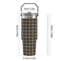 ScotsTee Shop Scottish Dundee 2003 Modern Clan Tartan Flip Straw Tumbler 20oz 30oz