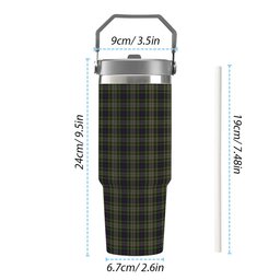 ScotsTee Shop Scottish Davidson Tulloch Dress Tartan Flip Straw Tumbler 20oz 30oz