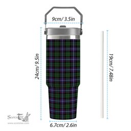 ScotsTee Shop Scottish Galbraith Modern Tartan Flip Straw Tumbler 20oz 30oz
