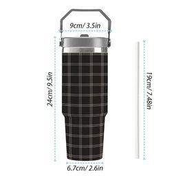 ScotsTee Shop Scottish Eternity Tartan Flip Straw Tumbler 20oz 30oz