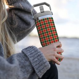 ScotsTee Shop Scottish Gibsone Tartan Flip Straw Tumbler 20oz 30oz
