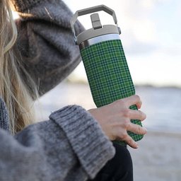 ScotsTee Shop Scottish Donald Lord of the Isles Hunting Ancient Tartan Flip Straw Tumbler 20oz 30oz