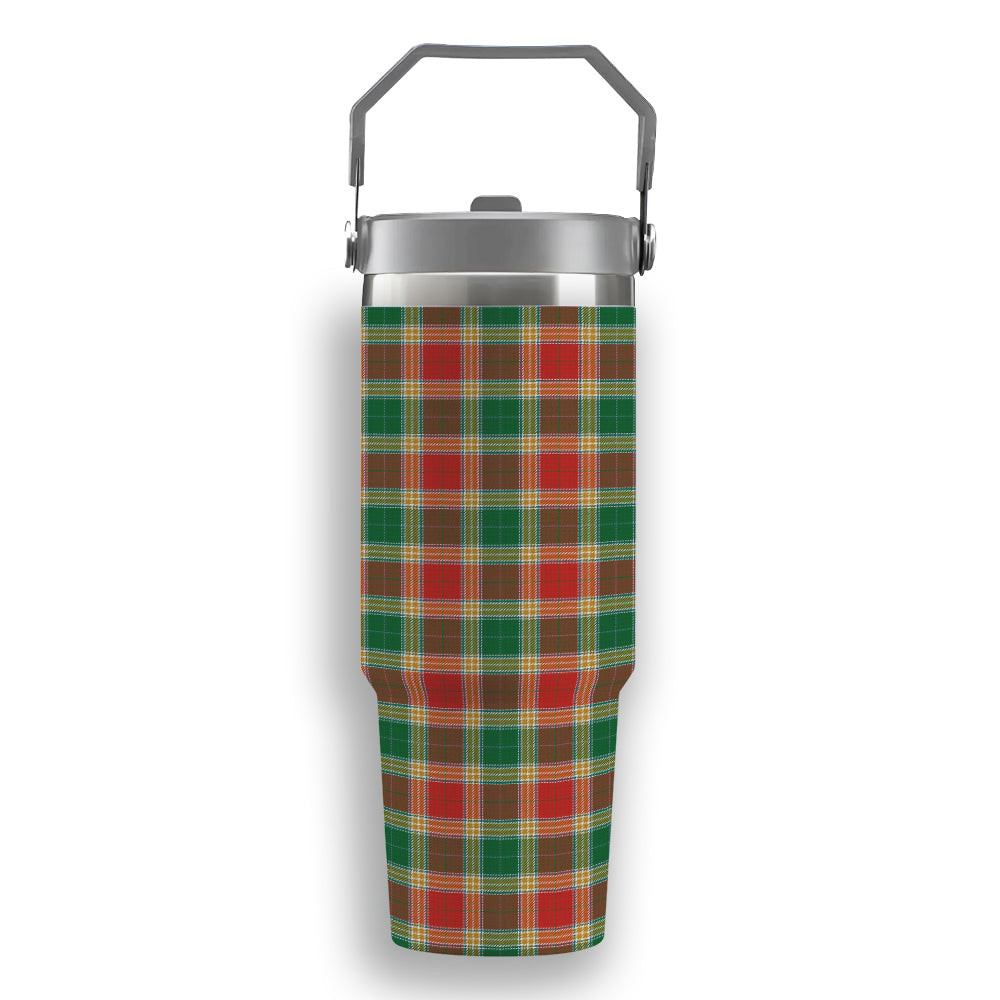 ScotsTee Shop Scottish Gibbs Ancient Tartan Flip Straw Tumbler 20oz 30oz