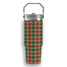 ScotsTee Shop Scottish Gibbs Ancient Tartan Flip Straw Tumbler 20oz 30oz