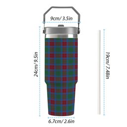 ScotsTee Shop Scottish Fraser of Altyre Ancient Tartan Flip Straw Tumbler 20oz 30oz