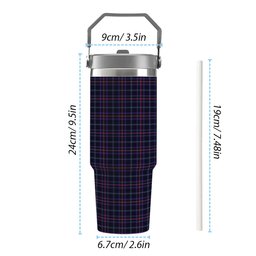 ScotsTee Shop Scottish Fitzgerald Hunting Tartan Flip Straw Tumbler 20oz 30oz