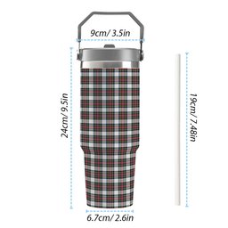 ScotsTee Shop Scottish Dennistoun Tartan Flip Straw Tumbler 20oz 30oz
