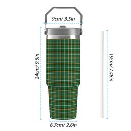 ScotsTee Shop Scottish Forrester Hunting Ancient Tartan Flip Straw Tumbler 20oz 30oz