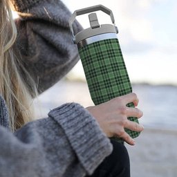 ScotsTee Shop Scottish Donald Lord of the Isles Hunting Tartan Flip Straw Tumbler 20oz 30oz