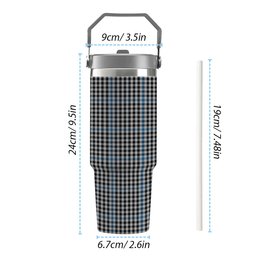 ScotsTee Shop Scottish Gladstanes Tartan Flip Straw Tumbler 20oz 30oz