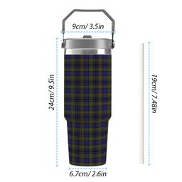 ScotsTee Shop Scottish Gillies 1 Tartan Flip Straw Tumbler 20oz 30oz