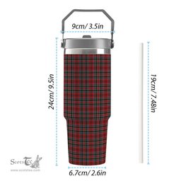 ScotsTee Shop Scottish Donald of Lochmaddy Tartan Flip Straw Tumbler 20oz 30oz