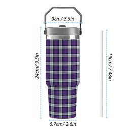 ScotsTee Shop Scottish Sinclair Dress (Dance) Modern Clan Tartan Flip Straw Tumbler 20oz 30oz