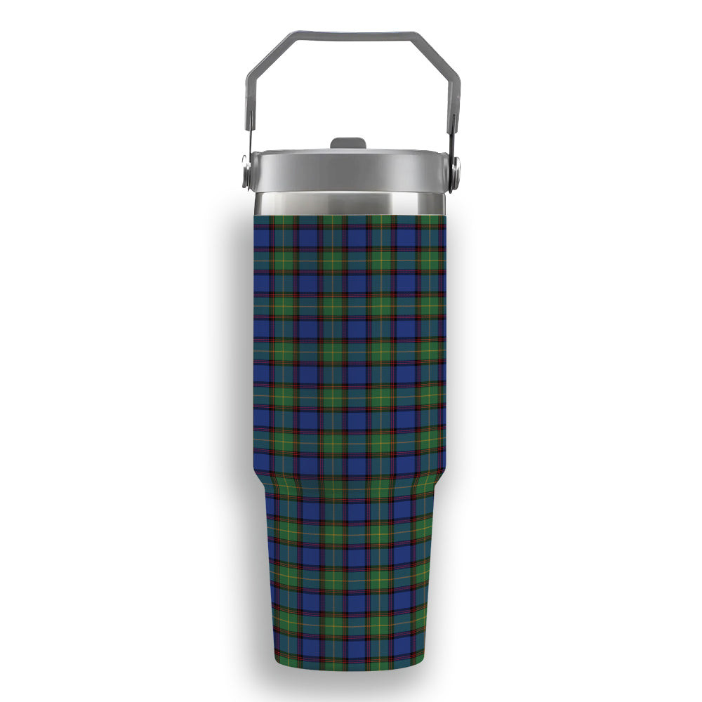 ScotsTee Shop Scottish Sinclair-Brown Modern Tartan Flip Straw Tumbler 20oz 30oz