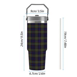 ScotsTee Shop Scottish McLellan Tartan Flip Straw Tumbler 20oz 30oz