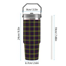 ScotsTee Shop Scottish Yen, Alexander Tartan Flip Straw Tumbler 20oz 30oz