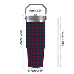 ScotsTee Shop Scottish Lindsay #2 Modern Clan Tartan Flip Straw Tumbler 20oz 30oz