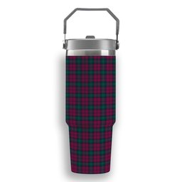 ScotsTee Shop Scottish Lindsay #2 Modern Clan Tartan Flip Straw Tumbler 20oz 30oz