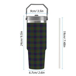 ScotsTee Shop Scottish Stewart of Appin Hunting Tartan Flip Straw Tumbler 20oz 30oz