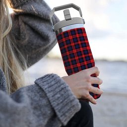 ScotsTee Shop Scottish MacLachlan Modern SC Tartan Flip Straw Tumbler 20oz 30oz