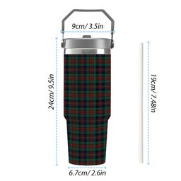 ScotsTee Shop Scottish MacDuff Hunting Modern Tartan Flip Straw Tumbler 20oz 30oz