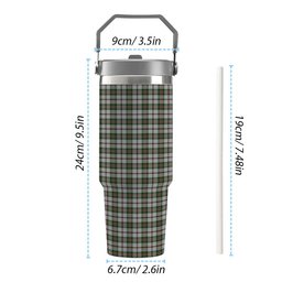 ScotsTee Shop Scottish Scott Dress 2 Tartan Flip Straw Tumbler 20oz 30oz